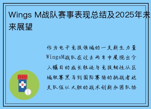 Wings M战队赛事表现总结及2025年未来展望